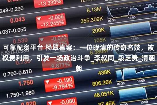 可靠配资平台 杨翠喜案:一位晚清的传奇名妓,被权贵利用,引发一场政治斗争_李叔同_段芝贵_清朝